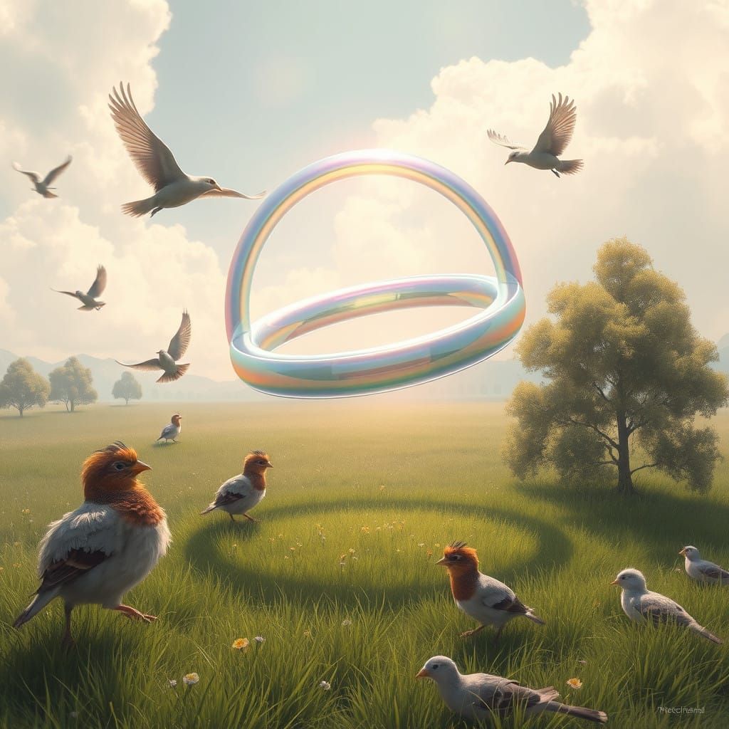 Shimmering Collectoband Baffles Confused Birds in Ethereal L...