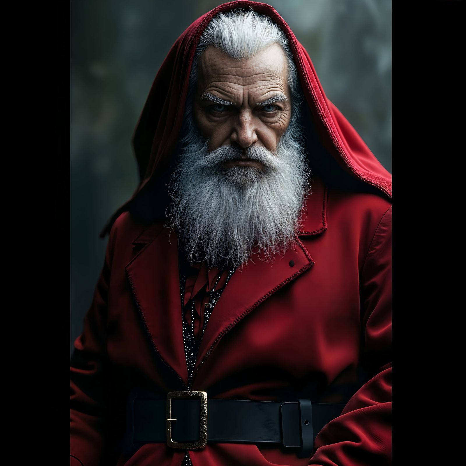 Dark Style Classic Santa Claus Portrait