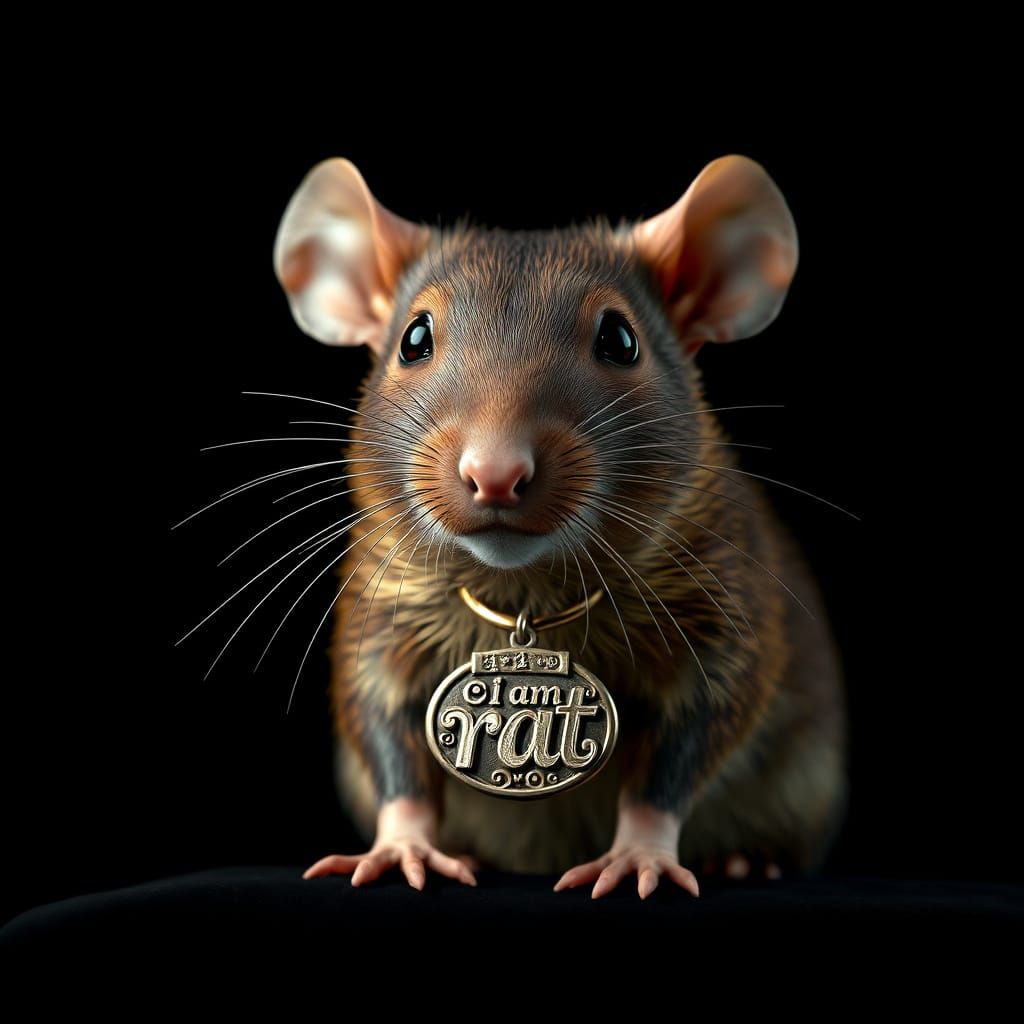 Regal Rat with Intricately Designed Name Tag