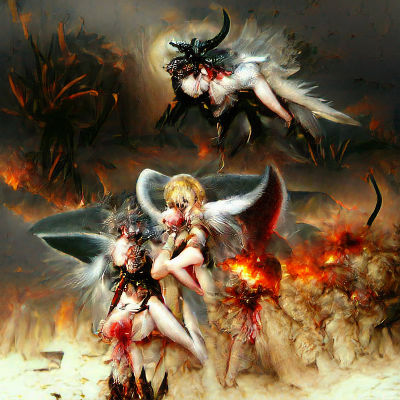 Epic Battle Between Angels and Demons