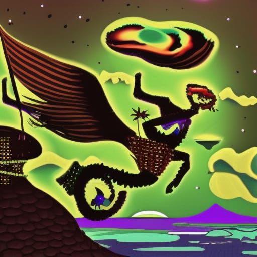 Psychedelic Hallucinations from an Acid Trip