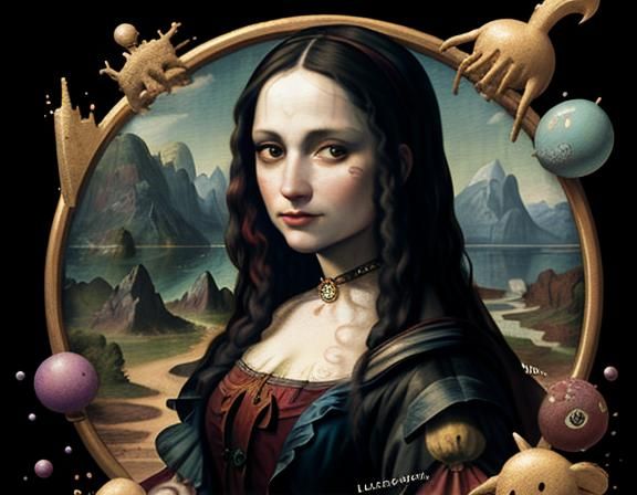 Harley Quinn as Mona Lisa, Beatrix Potter Style