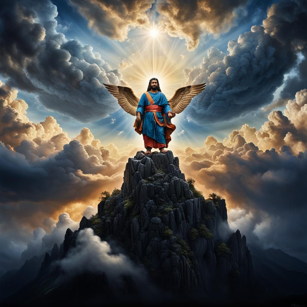 Detailed Portrait of a God in Studio Lighting