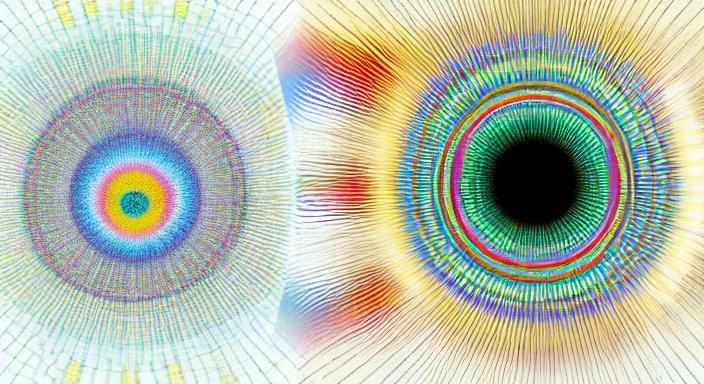 Kaleidoscopic Garden in Surreal Japanese Pop Art