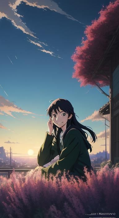 Smiling Baby in Studio Ghibli Anime Style