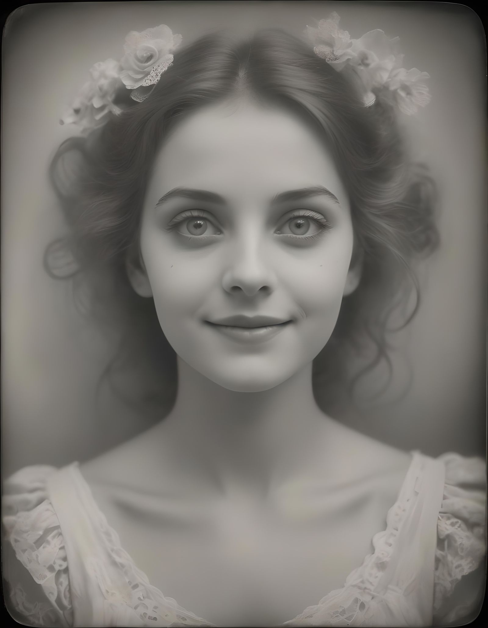 Shabby Chic Portrait with Mesmerizing Eyes