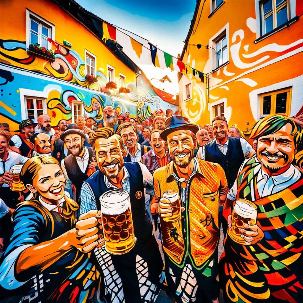 Oktoberfest Munich: Vibrant Street Art Fusion
