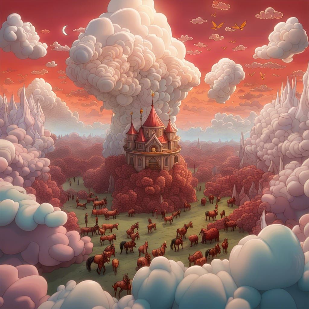 La horde dans les nuages