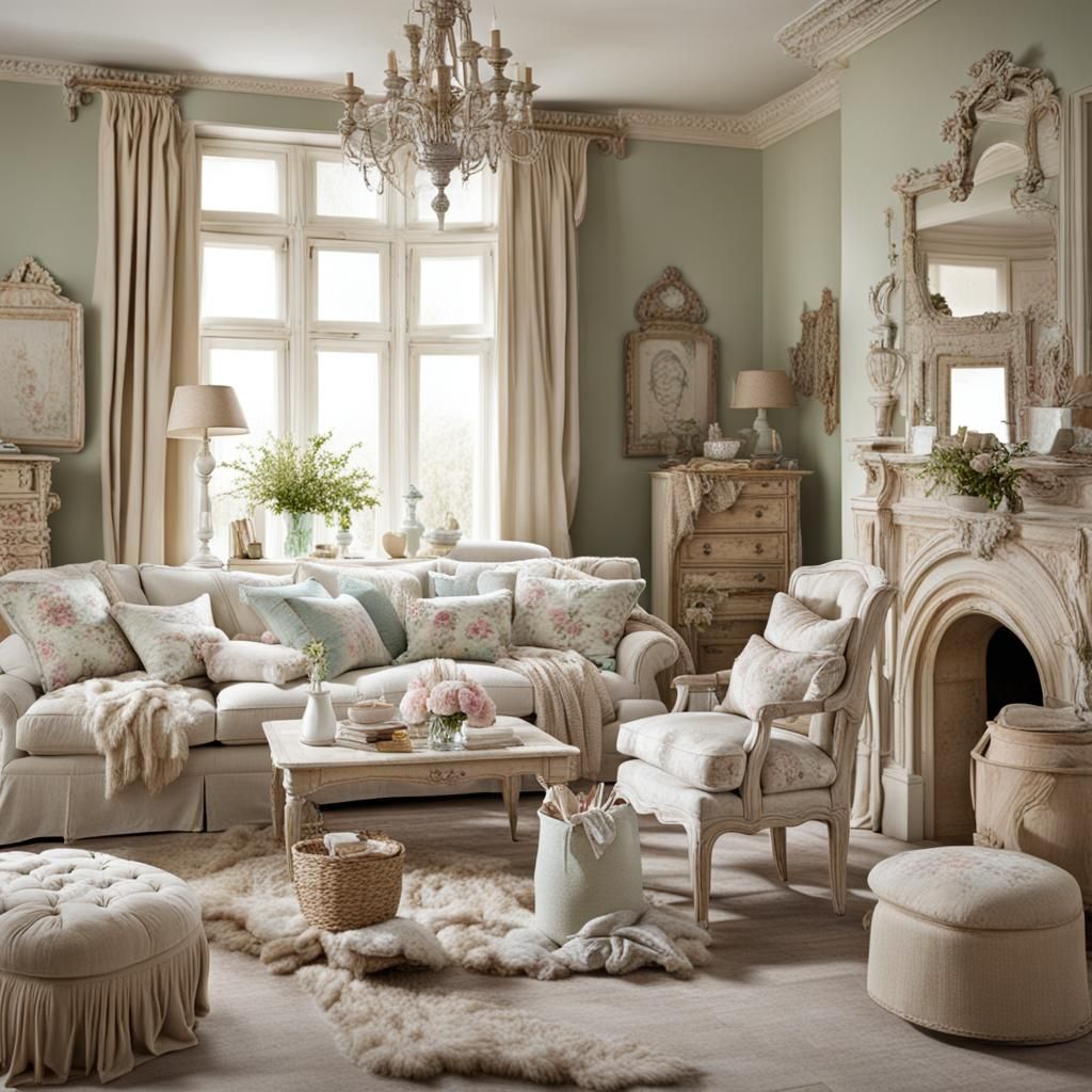 Shabby Chic Living Room Interior Design