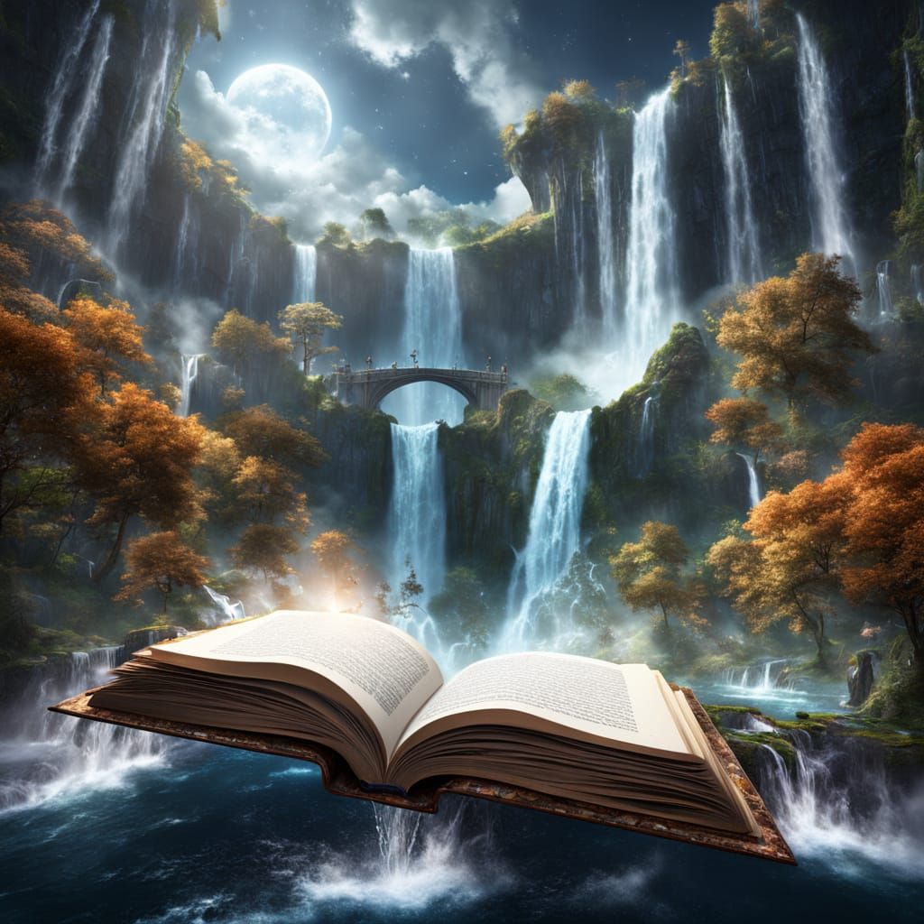 Epic Book of Dreams in Celestial Waters