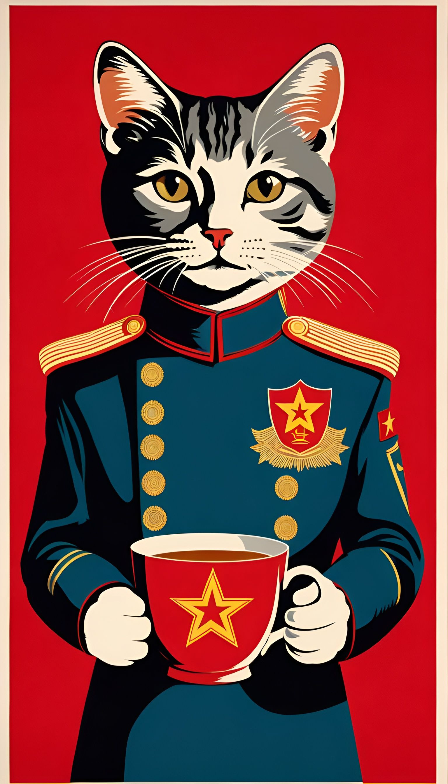 Soviet Cat Poster Art