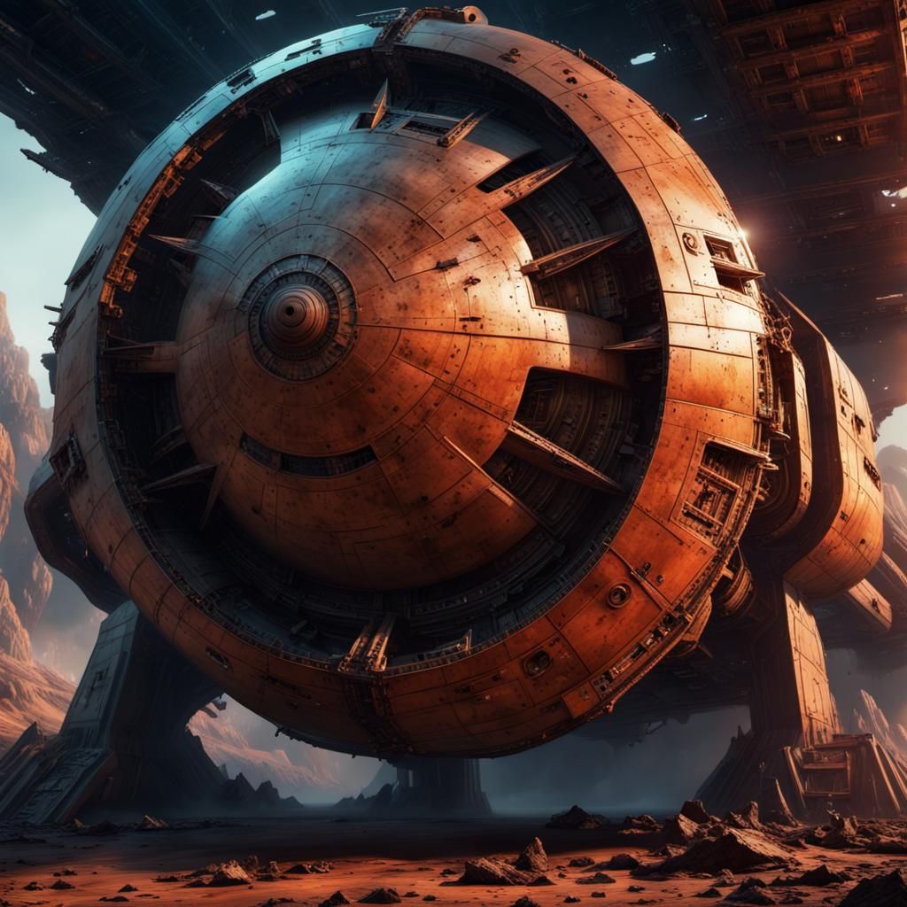 Arcane Spaceship Scout Launching from Neptune