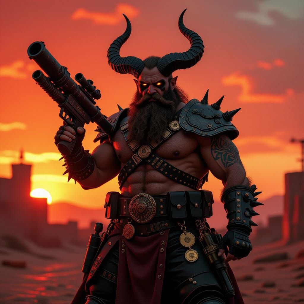 Barbazu Wields Dieselpunk Antimatter Cannon in Avernus