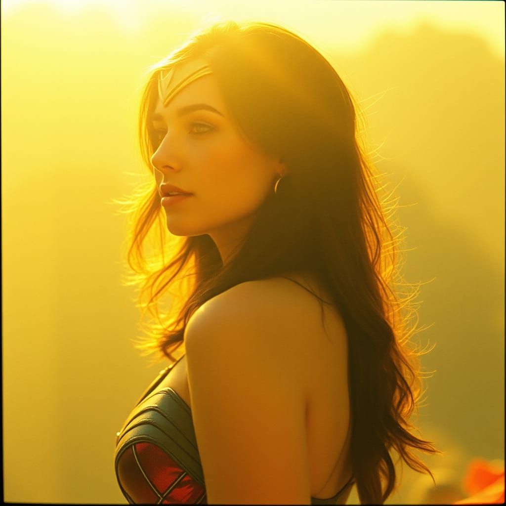 Wonder-Woman in Ethereal Golden Light