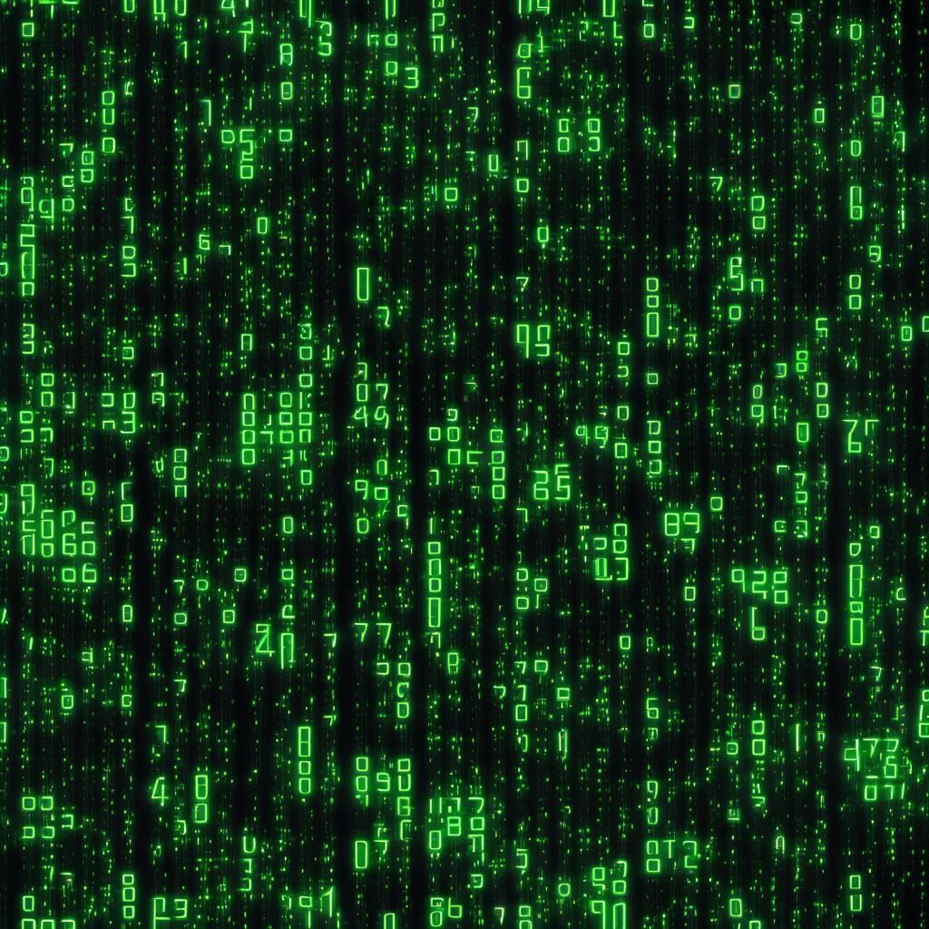 Matrix-Style Green Neon Digital Rain