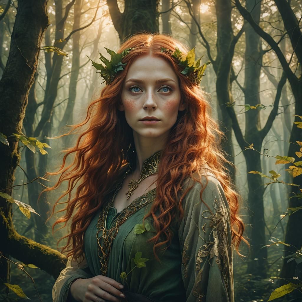 Ethereal Elf Portrait in Surrealist Style