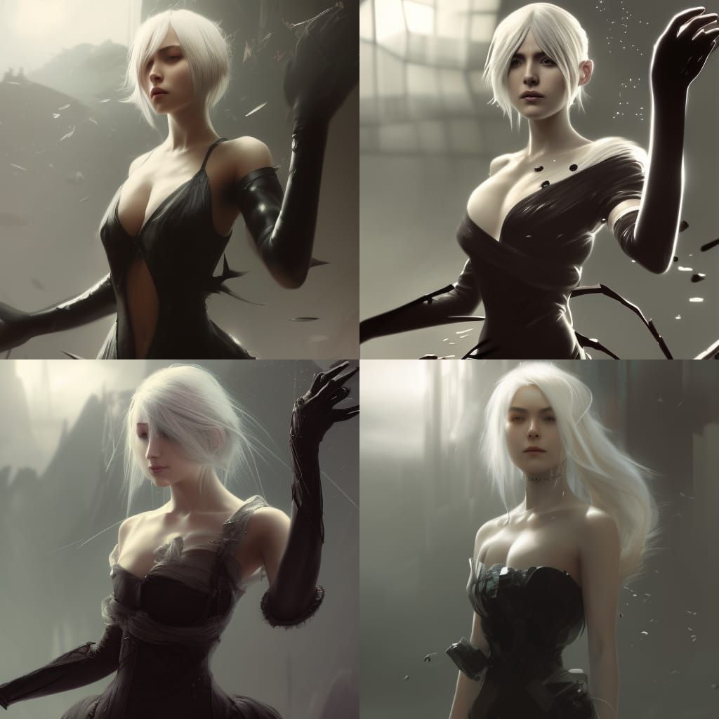 Nier Automata Inspired Portrait in Unreal Engine 5