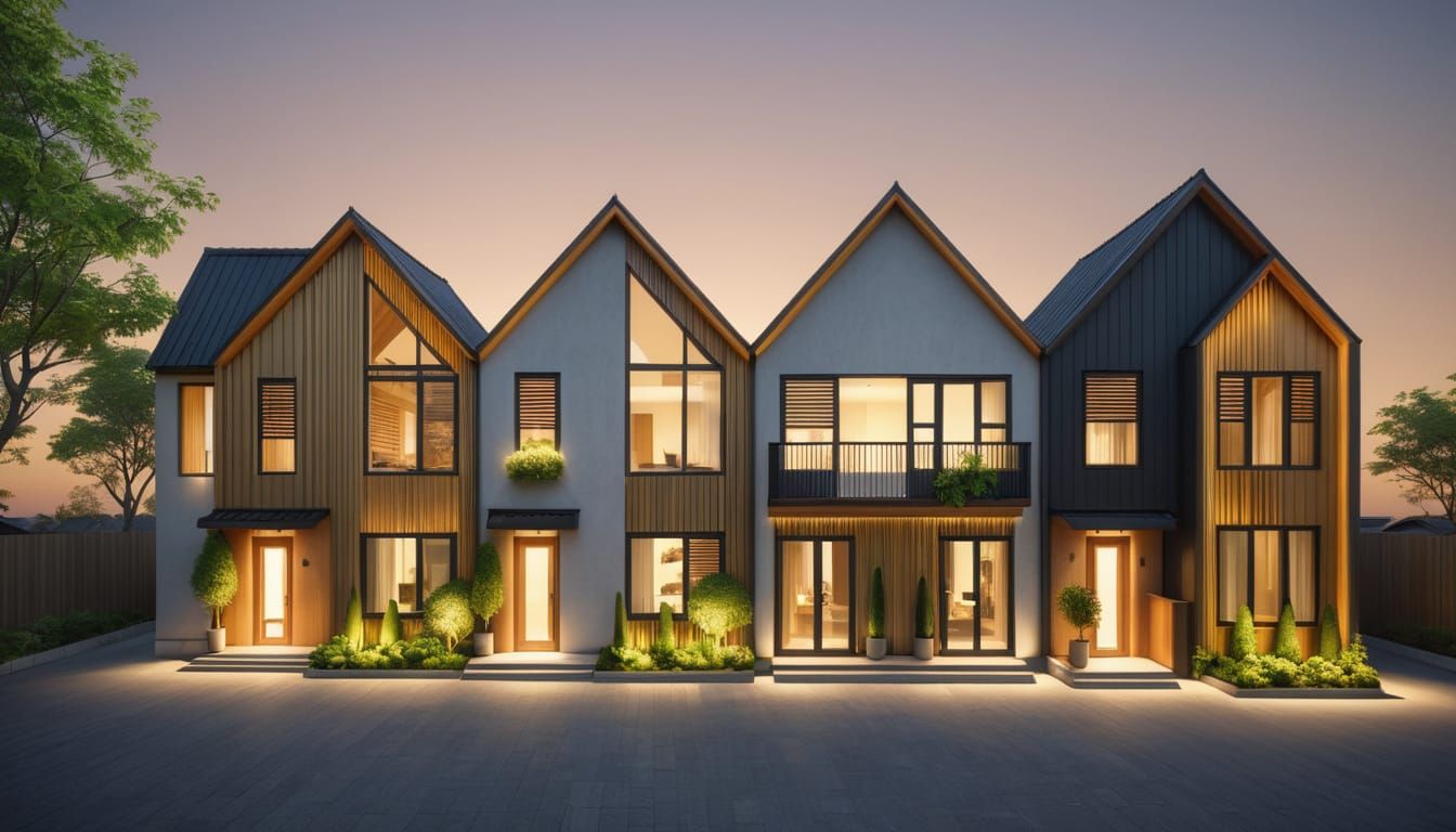 Modern Townhouses in Serene Suburban Setting