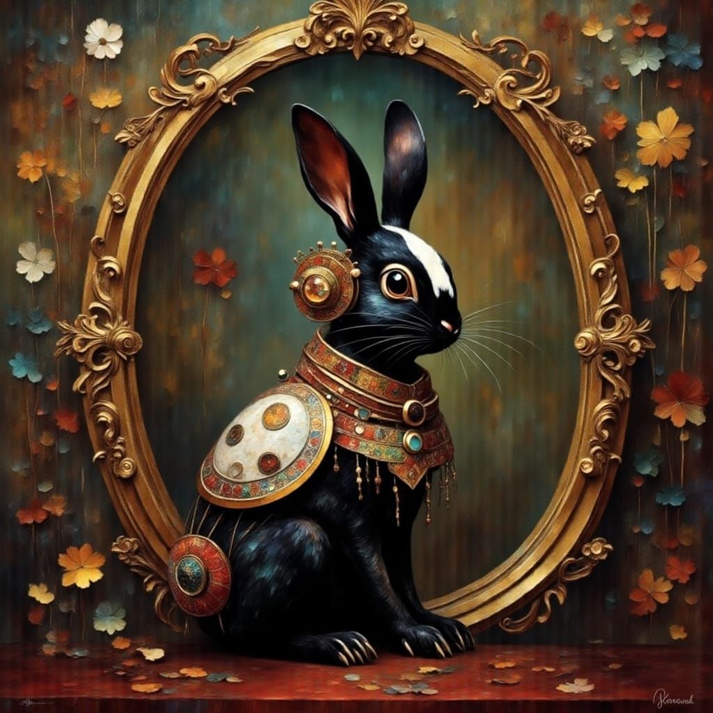 Regal Rabbit Portrait
