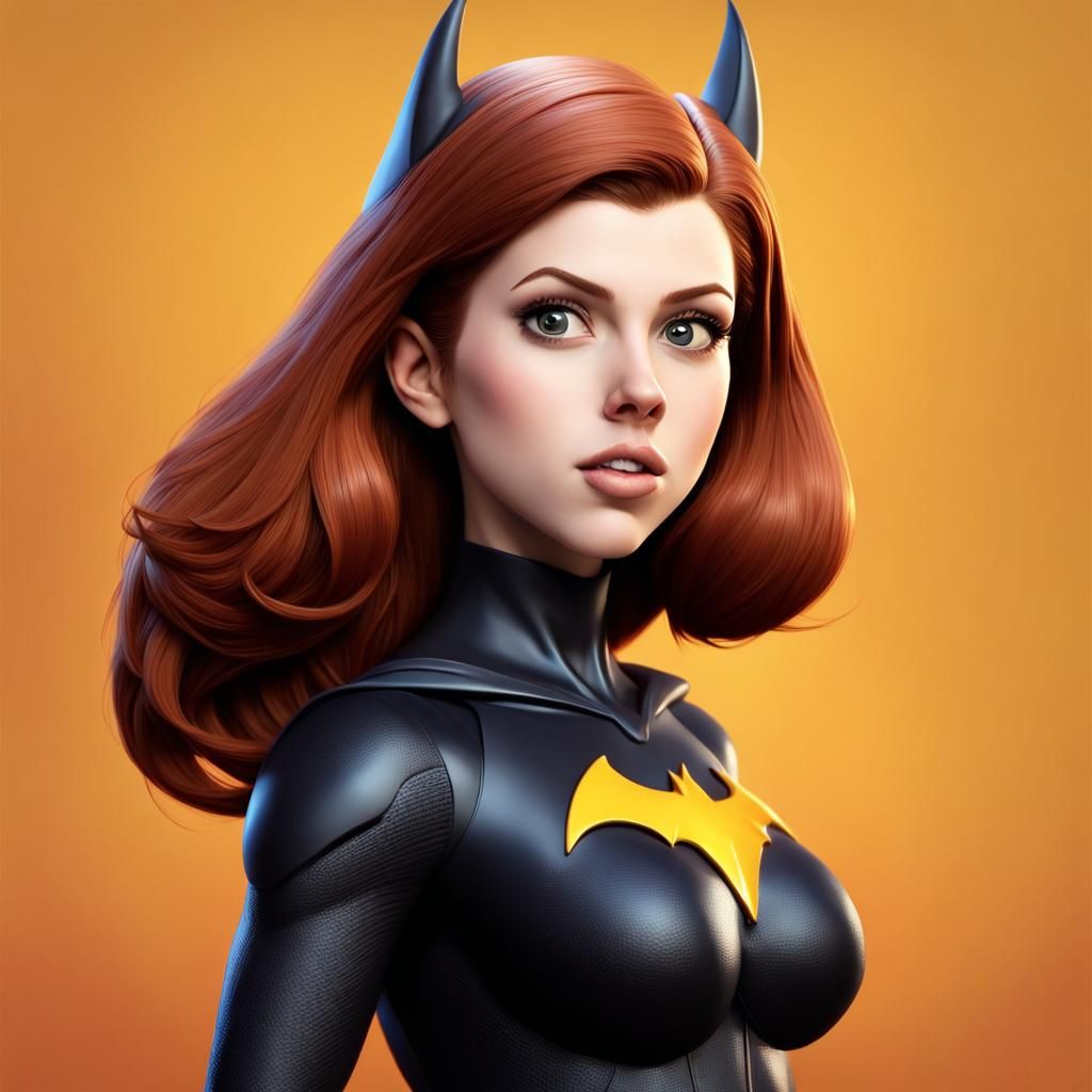 Anna Kendrick as Batgirl in Bruce Timm Style