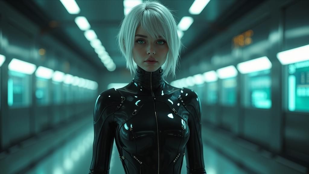 Humanoid Robot Lexi Dol in Futuristic Lab, 8k