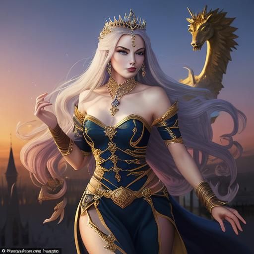 Mythical Queen of Thieves: Alluring Digital Portrait