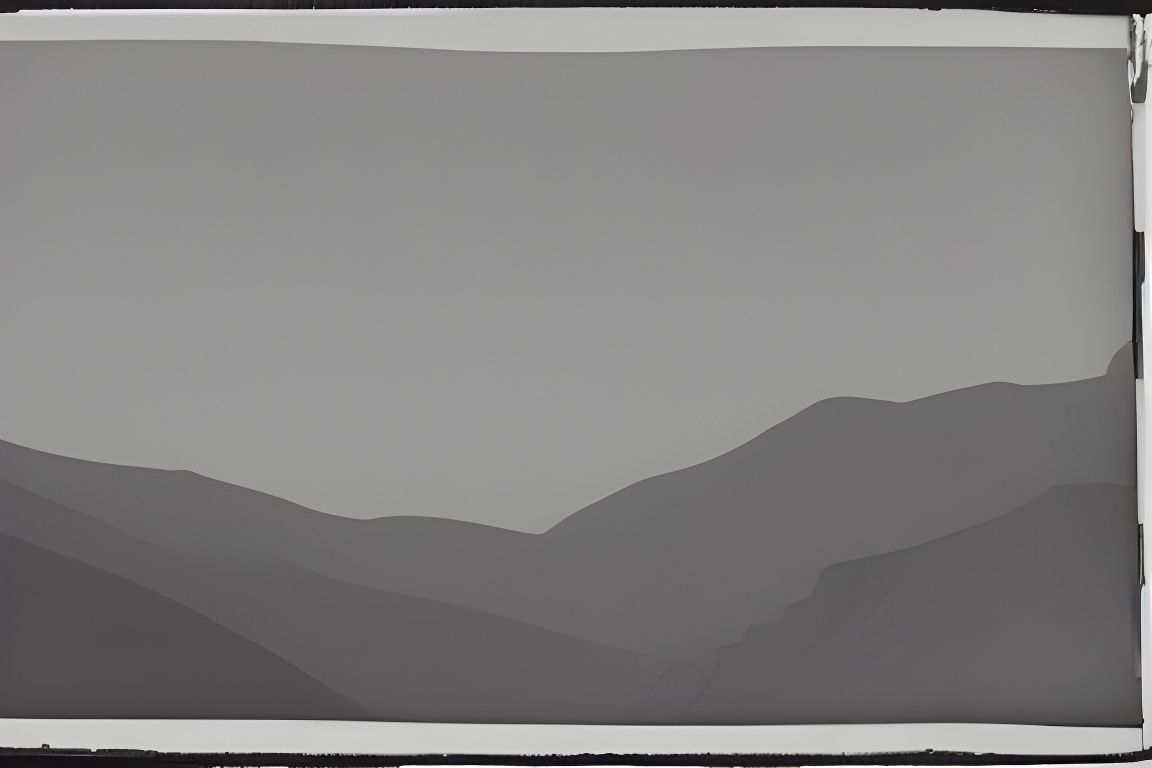 Monochrome Lunar Canyons in Calotype Style