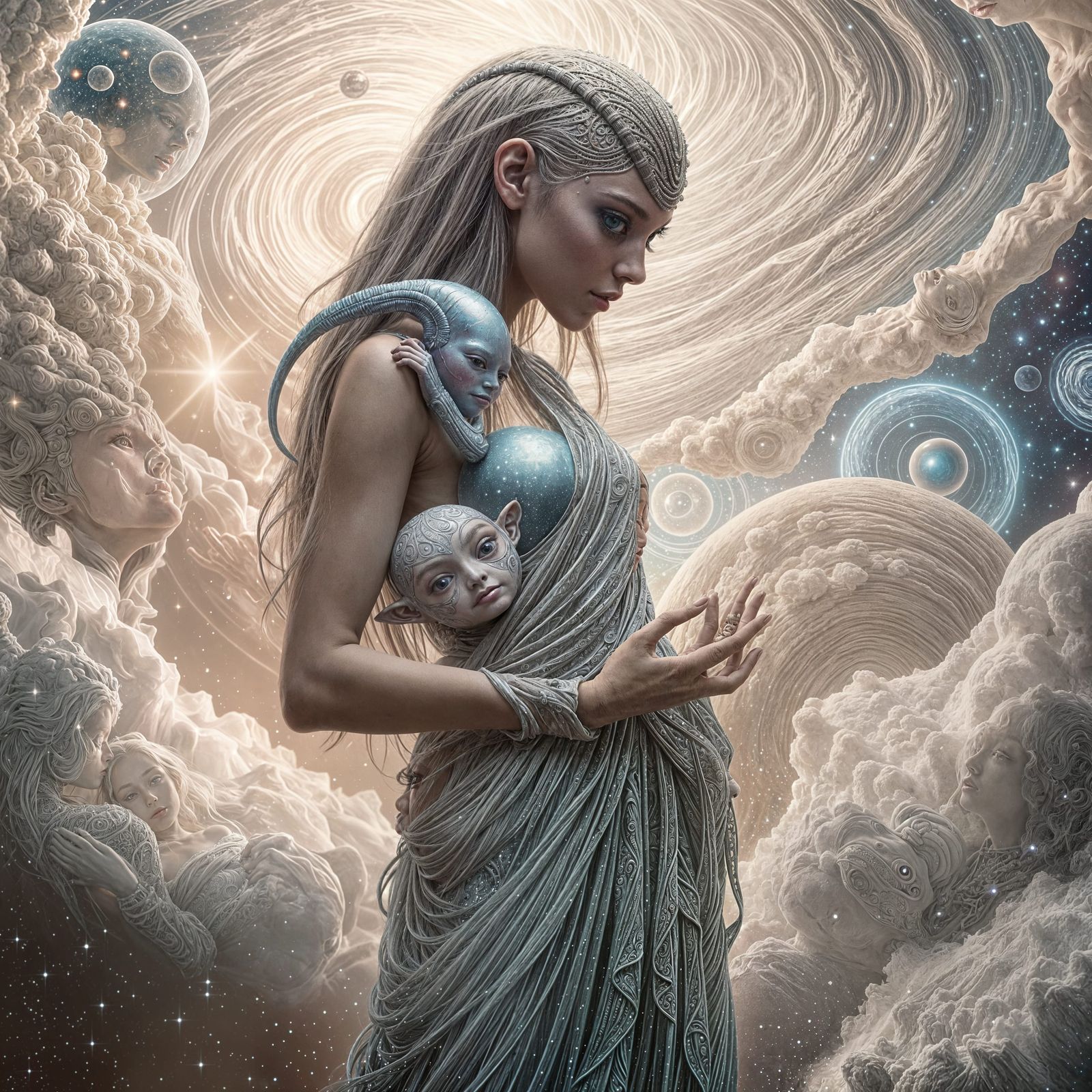 Beneath Celestial Skies, a Mother's Love Shines in Ethereal ...