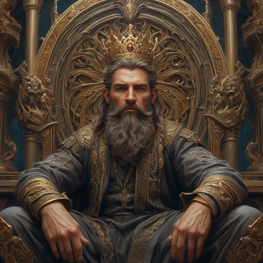 Fantasy King Portrait with Intricate Details