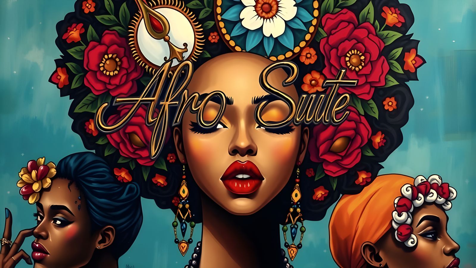 Bold 'AFRO SUITE' Typography