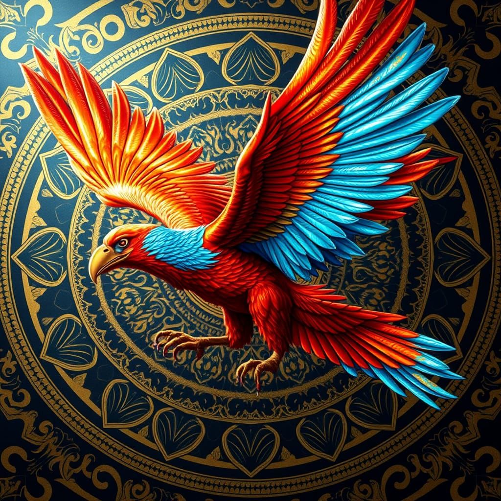 The Majestic Firebird, a mythical bird creature from Russian folklore.