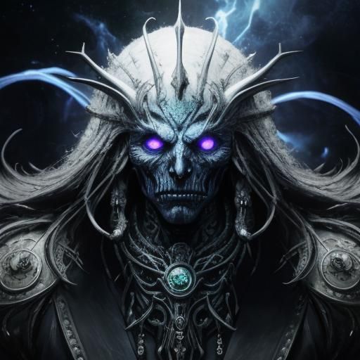 Omnipotent Being in Cosmic Horror Art, Surreal Dark Fantasy