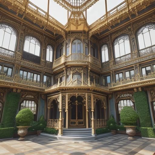 Grand Victorian House with Ornate Facade