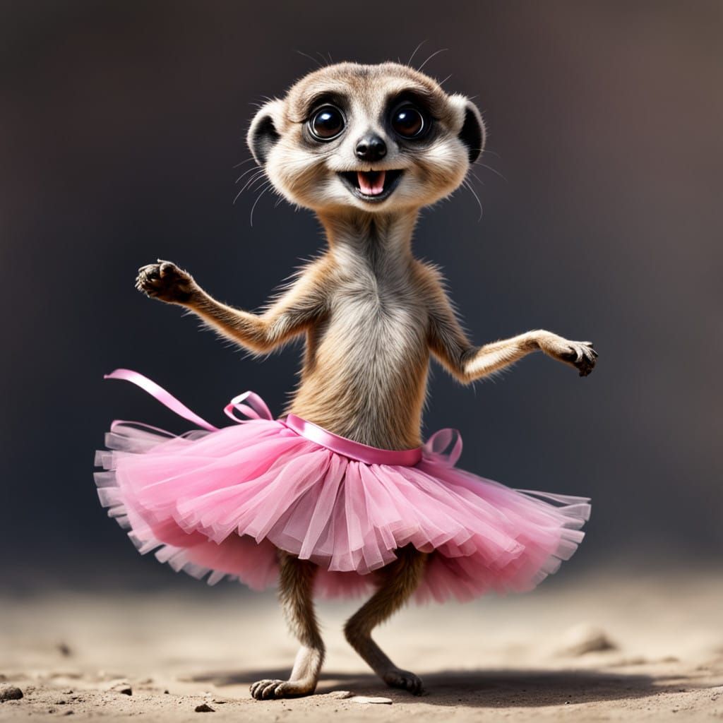Ballet Meerkat in Pink Tutu: A Hilarious, Hyper-Realistic Sc...