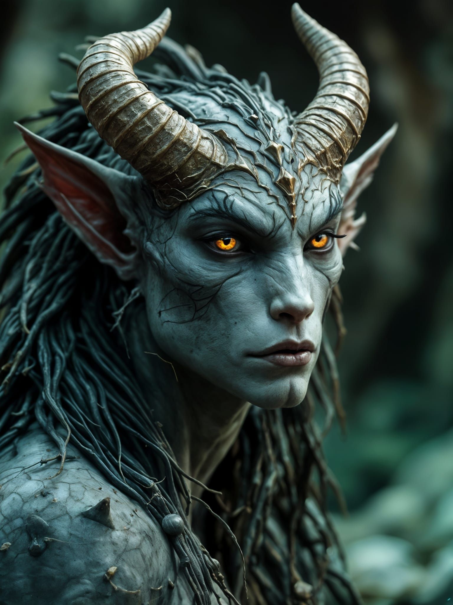 Hyperrealistic Mythical Creature Humanoid Portrait