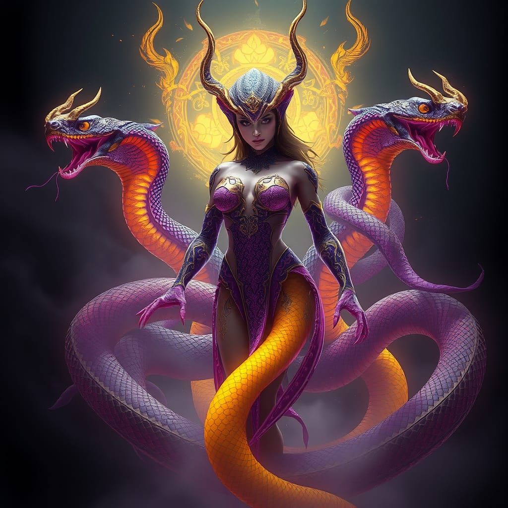 Nagas: Dark Fantasy Snake Women in 8k Resolution