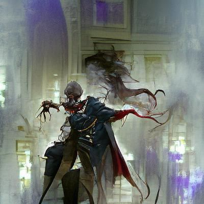 Sinister Mistwalker in Dark Fantasy Style