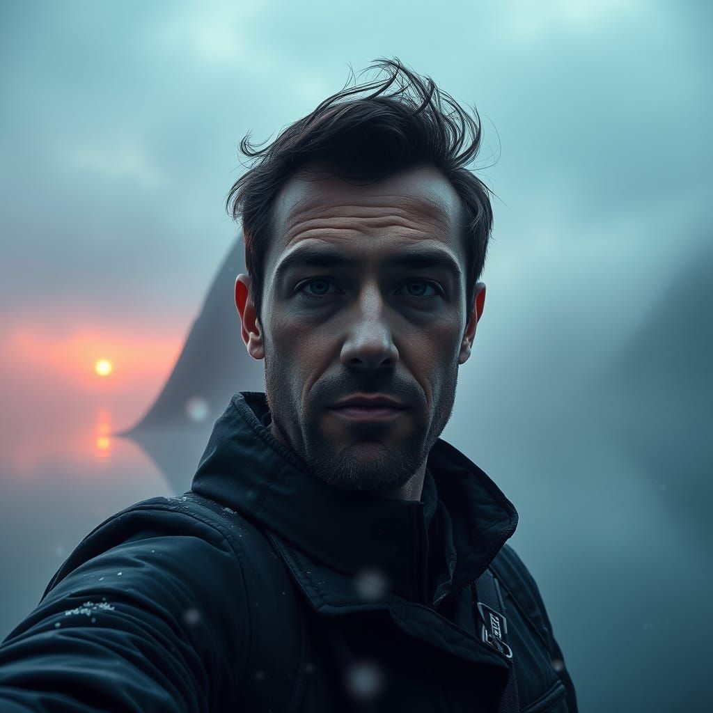 Loch Ness Monster Appears on a Misty Morning