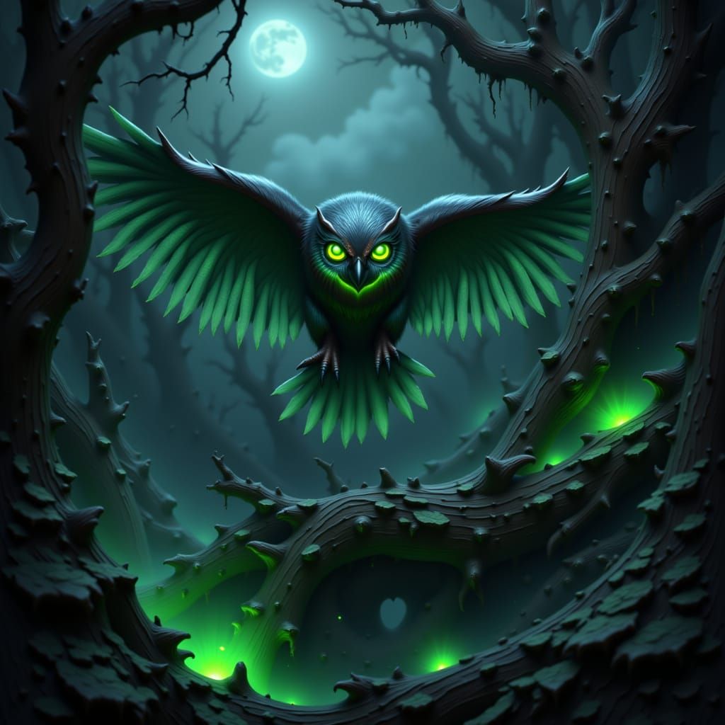 Majestic Owl in Dark Fantasy Concept Art