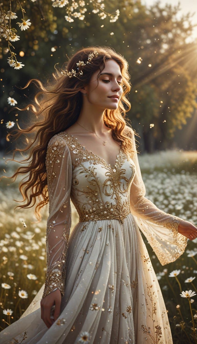 Ultra Realistic Wedding Scene with Ethereal Glow