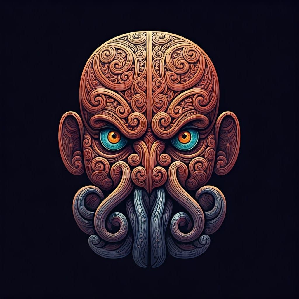 Cthuloid Aotearoa in Triadic Bauhaus Style