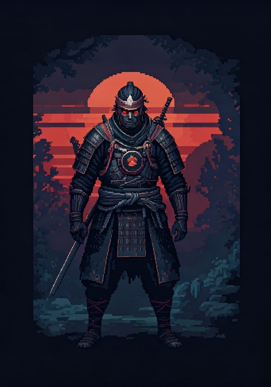 Ghost of Tsushima: 16-bit Pixel Art