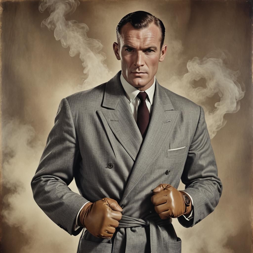 AI illustration of the late British boxer, Henry Cooper