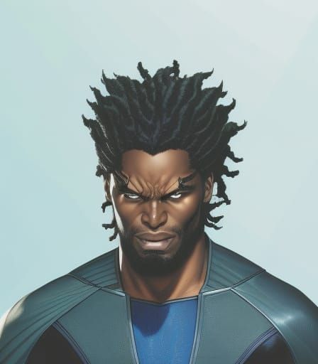 Afro-Latino Wolverine Superhero in Comic Book Art