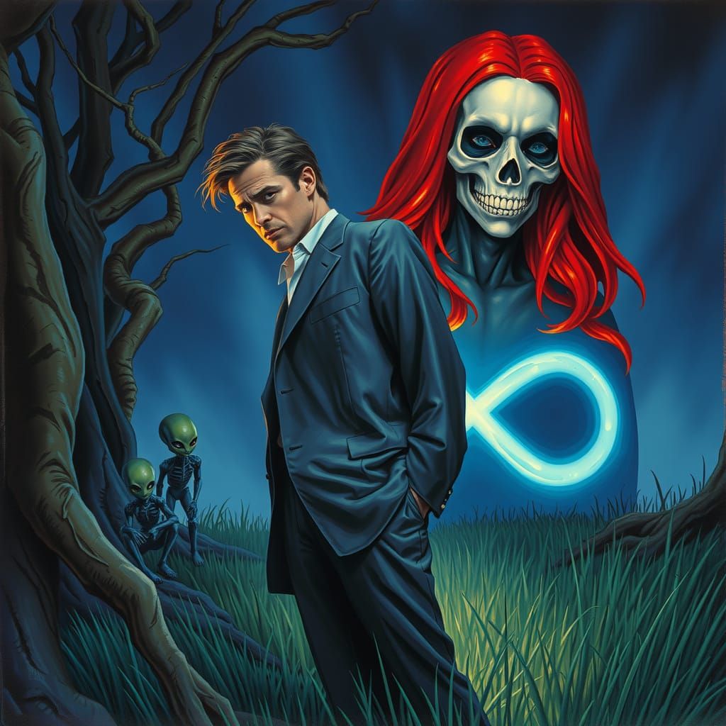 Fox Mulder Transfixed by Mysterious Infinity Symbol