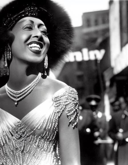 Josephine Baker in 1920s Harlem Street Scene