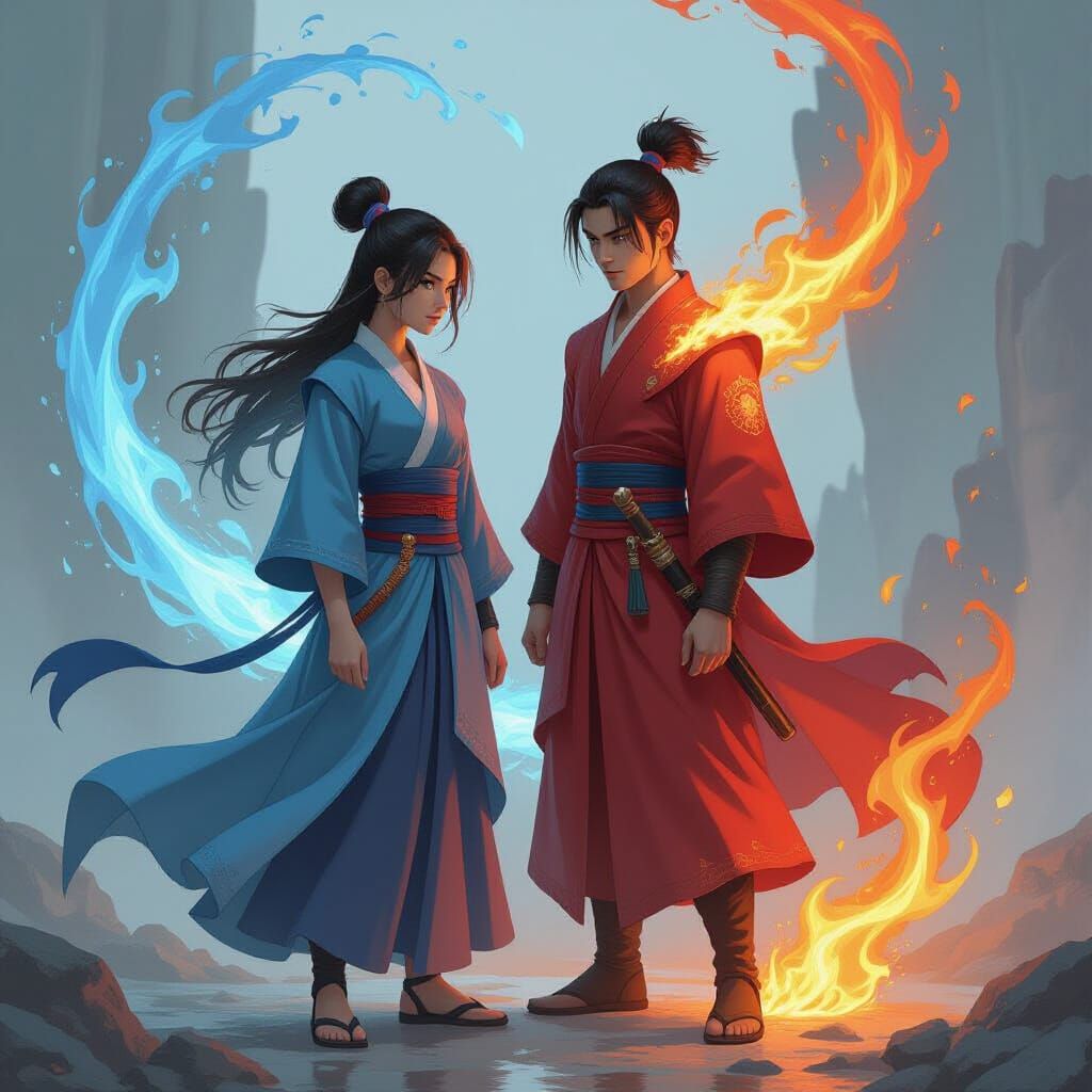 Elemental Alliance in a High-Fantasy World