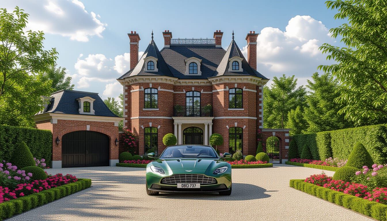 Victorian Chateau with Aston Martin DBX 707