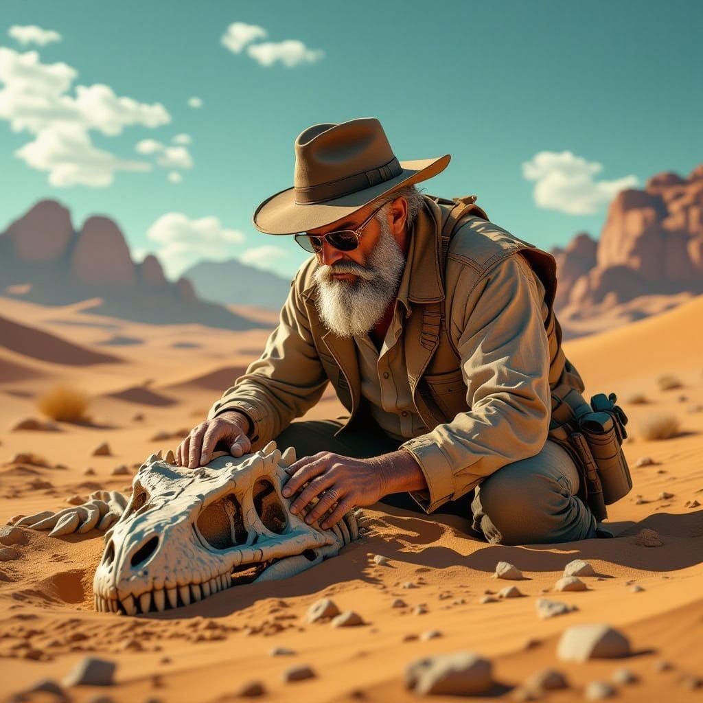 Paleontologist Unearths Dinosaur Fossil in Gobi Desert
