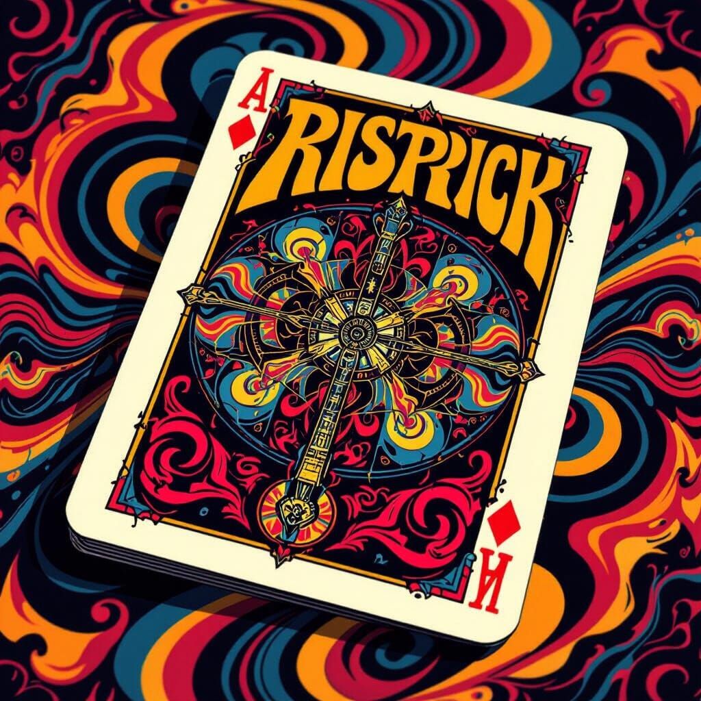 Psychedelic Rock Playing Card Art